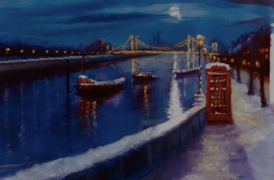 Chelsea Winter Thames Embankment by Lee Campbell